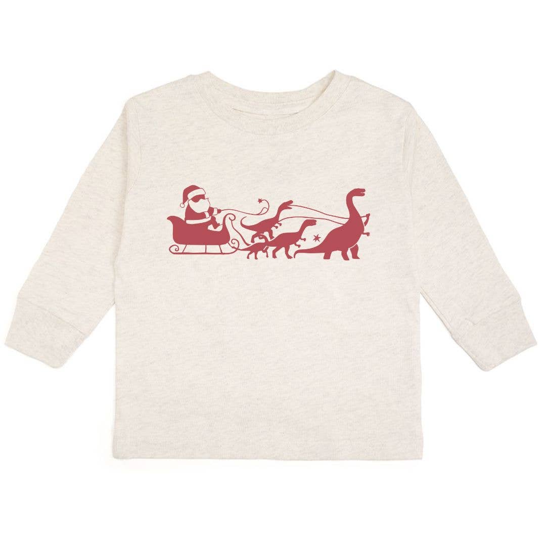 Dino Christmas | Boys Long Sleeve Shirt