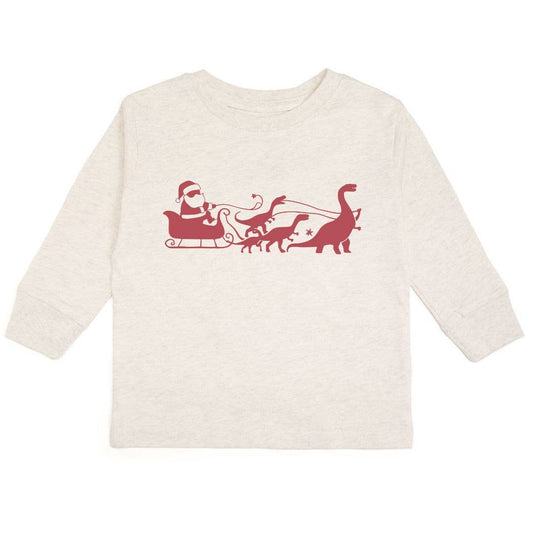 Dino Christmas | Boys Long Sleeve Shirt