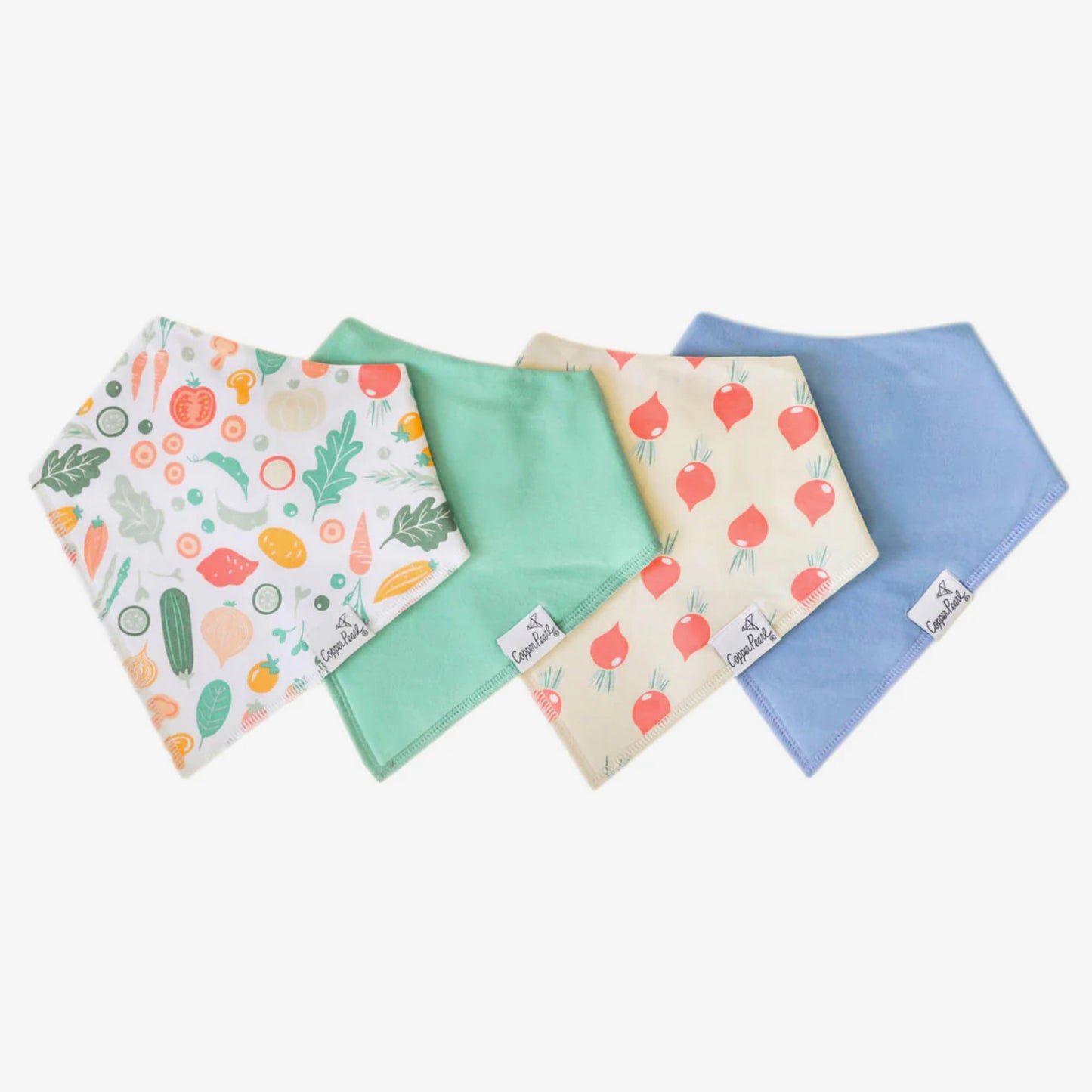 Copper Pearl Single Bandana Bibs - Veggies