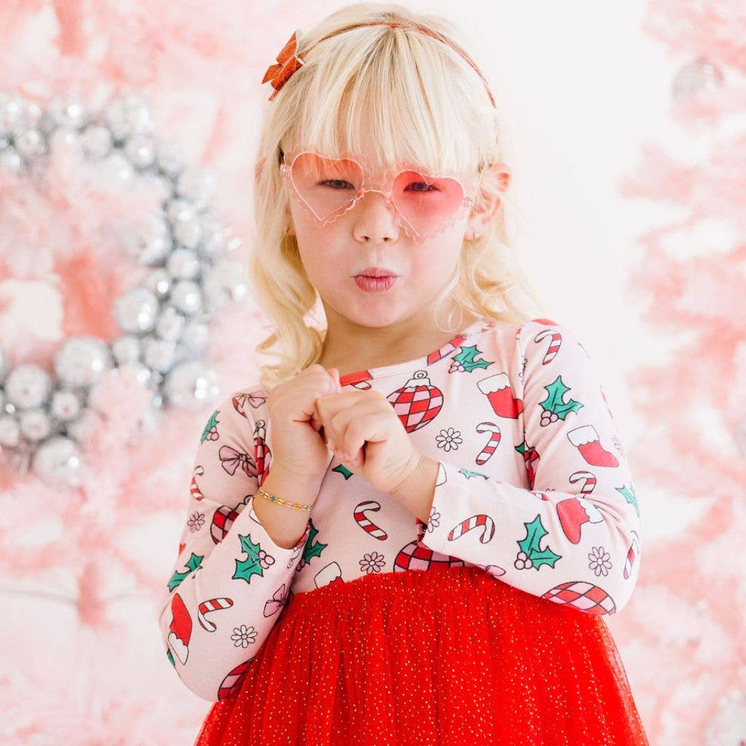 Red Glitter Christmas Bow Headband