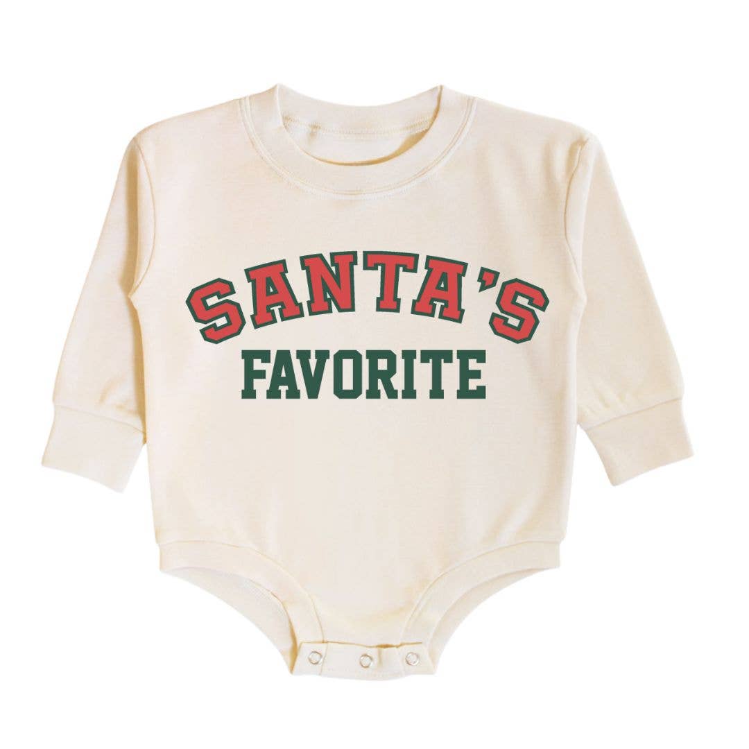 Santa's Favorite | Christmas Long Sleeve Romper