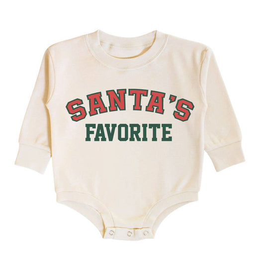 Santa's Favorite | Christmas Long Sleeve Romper