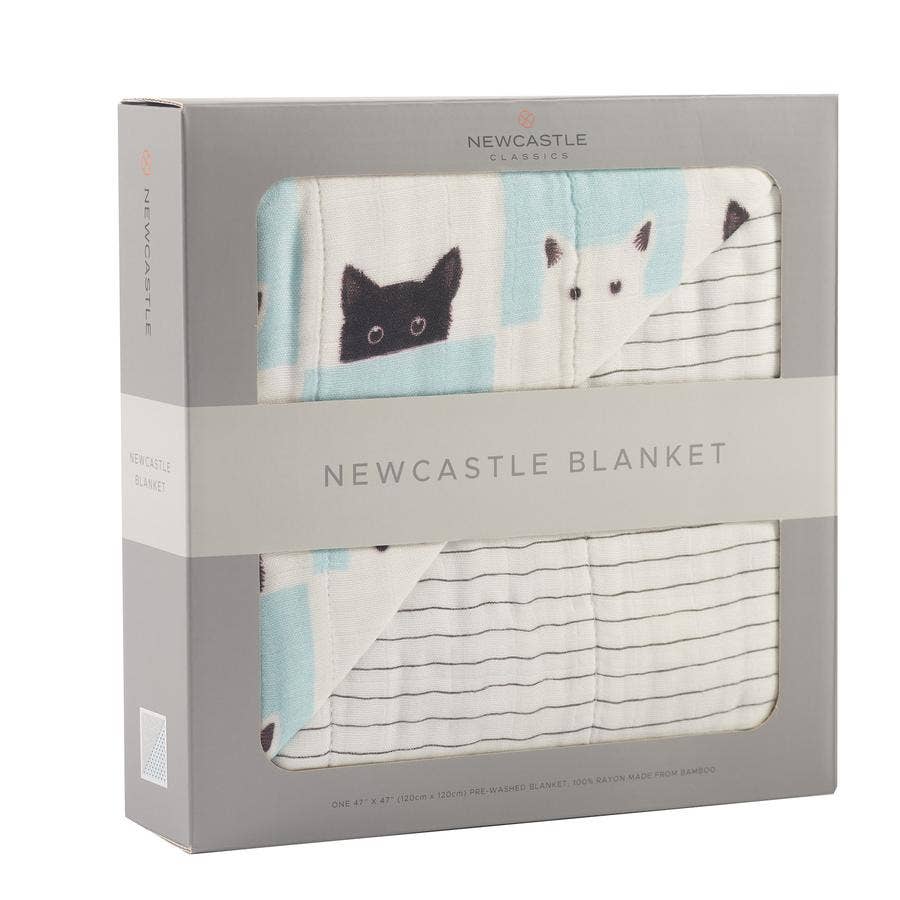 Peek-a-boo Cats and Pencil Stripe | Blanket