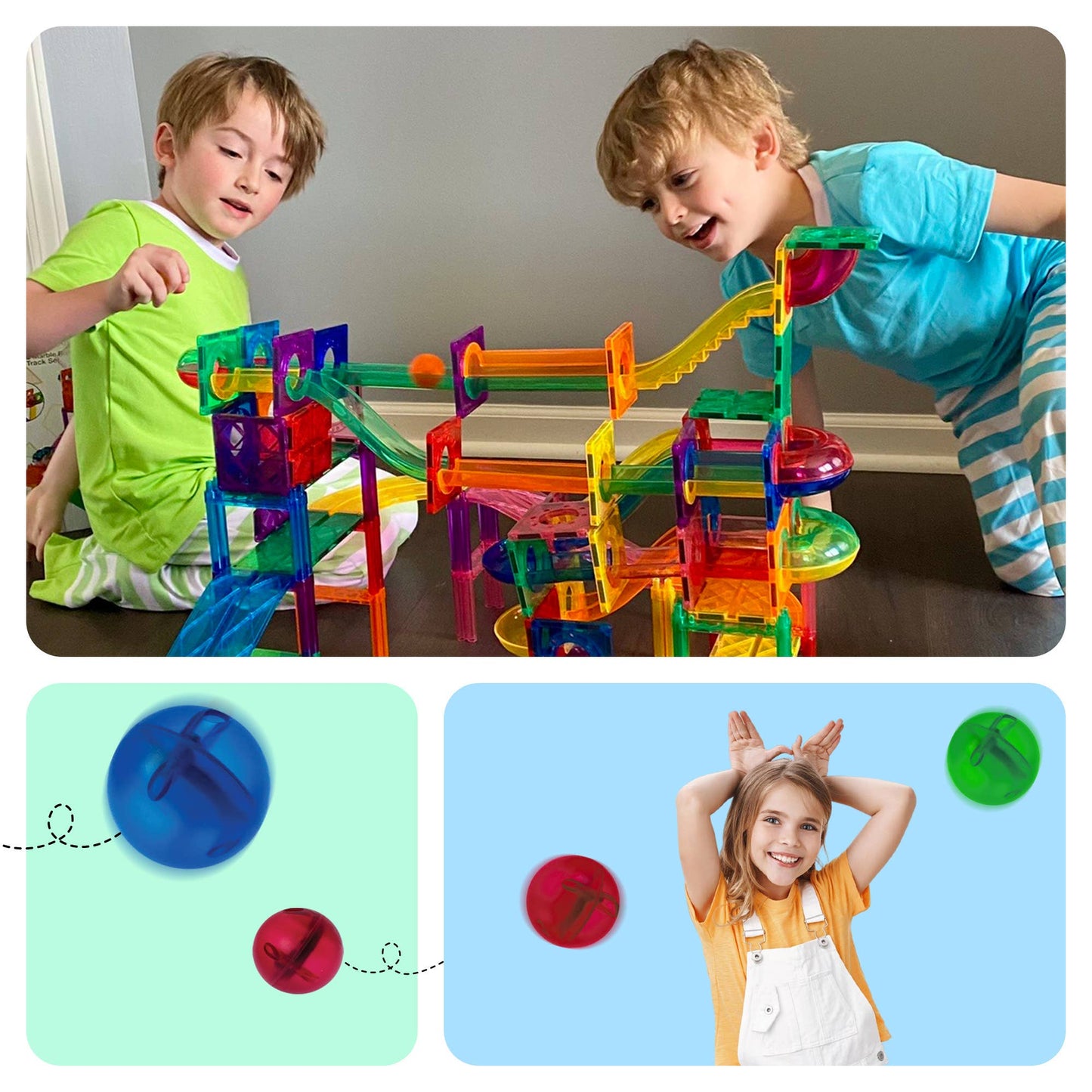 PicassoTiles Magnetic (Marble Run) Set