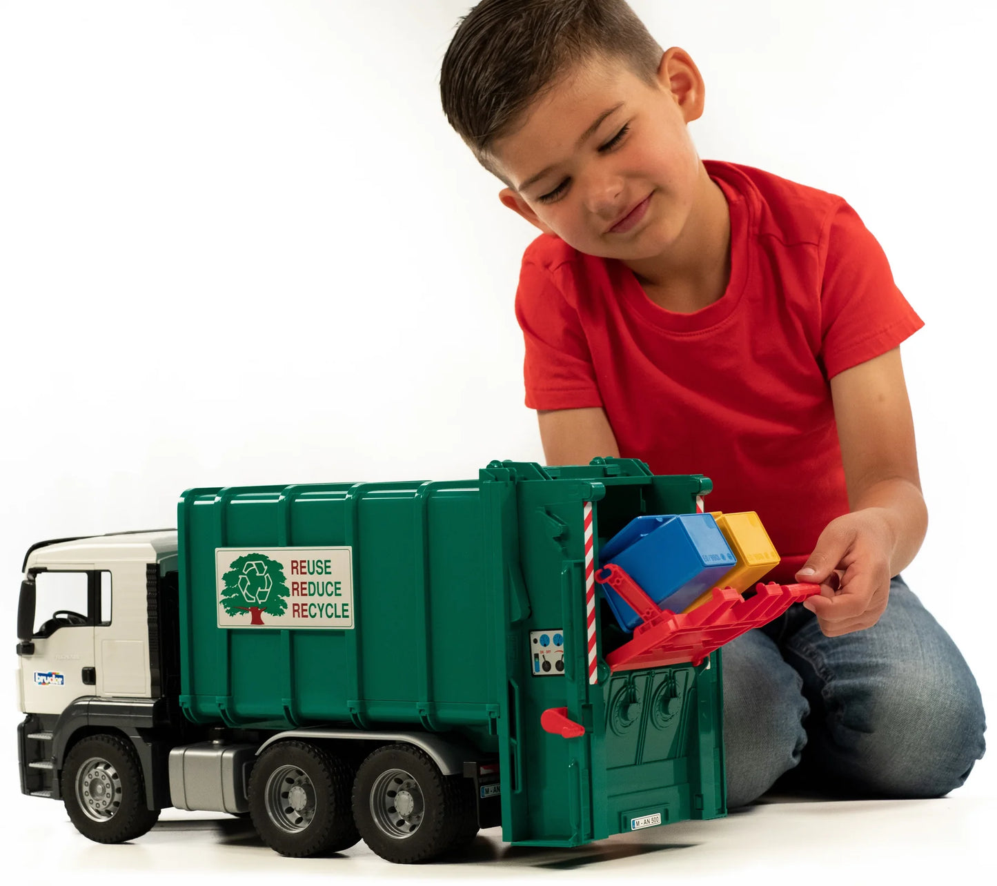 Bruder MAN TGS Rear Loading Garbage Truck (Green)