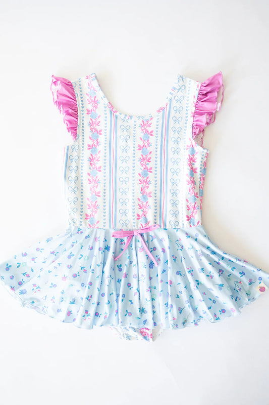 Farrah Leotard | Rosé Ribbon Luxe
