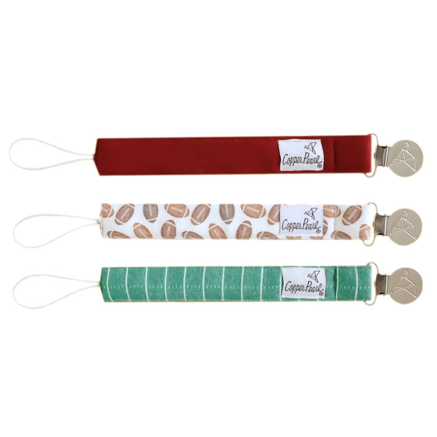 Copper Pearl Binky Clips | 3 Pack