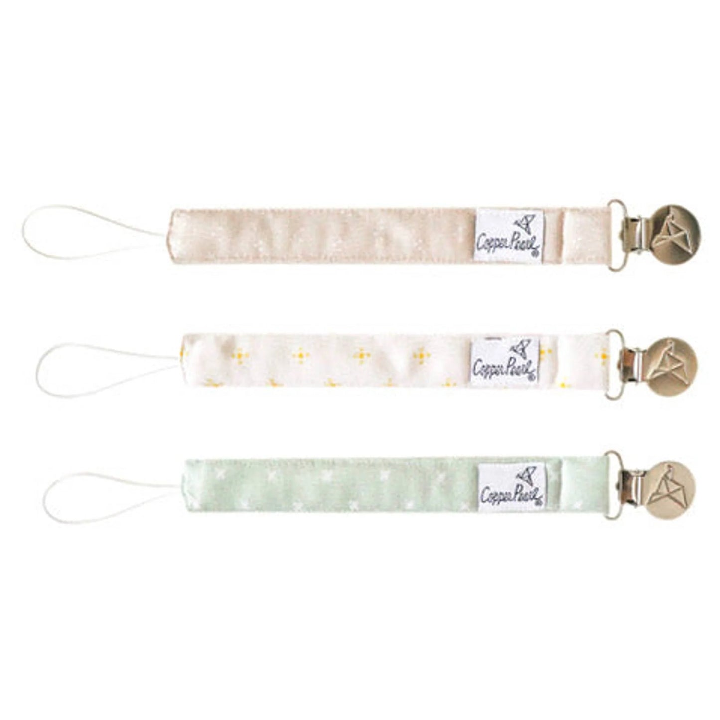Copper Pearl Binky Clips | 3 Pack