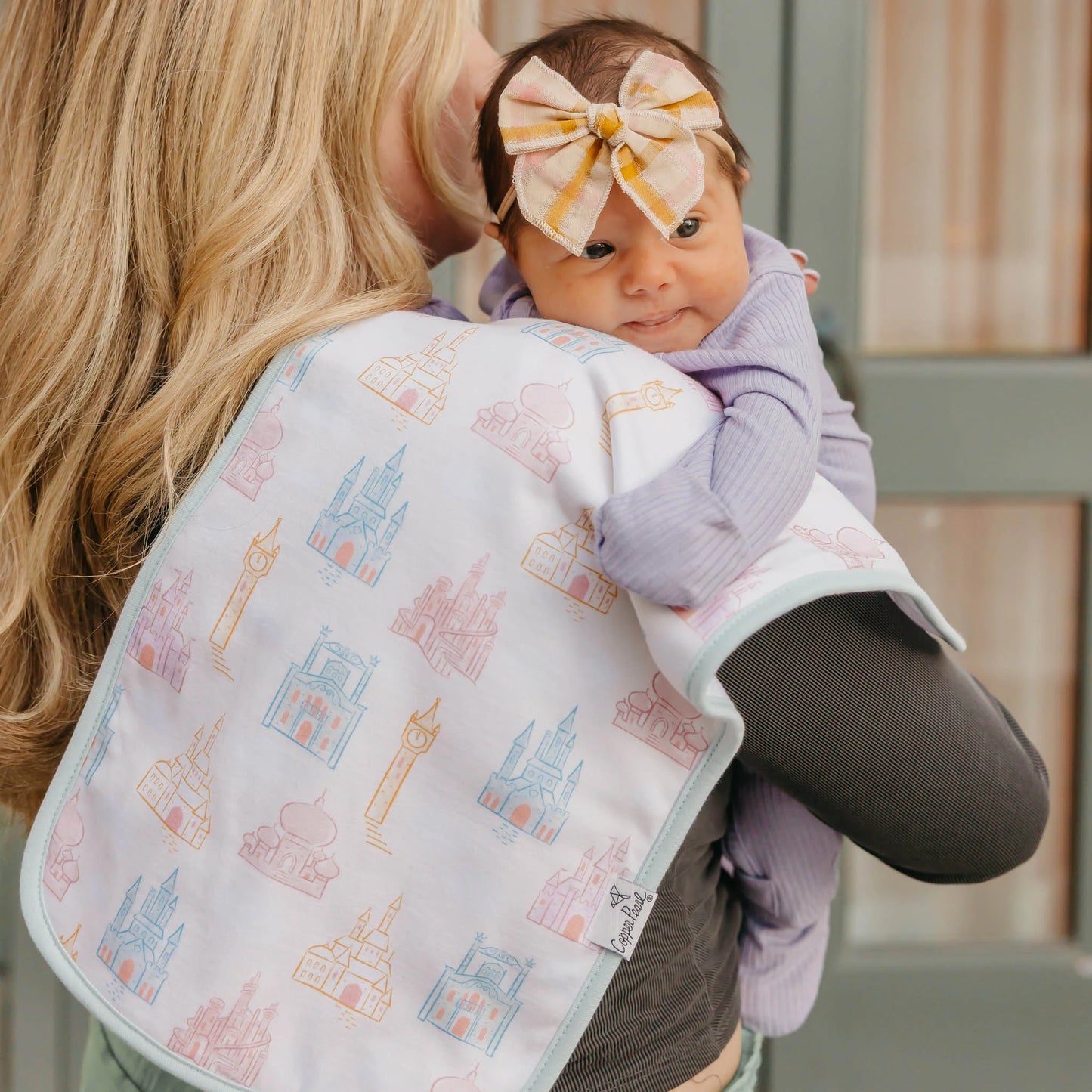 Copper Pearl Single Burp Cloth - Disney Princess