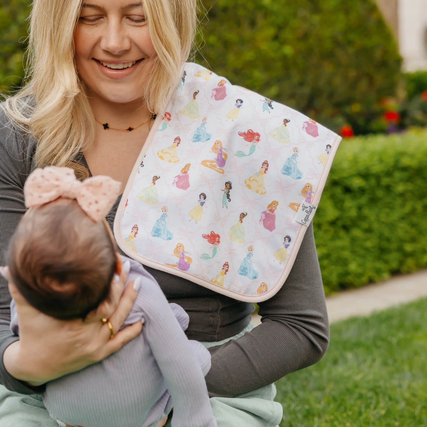 Copper Pearl Single Burp Cloth - Disney Princess