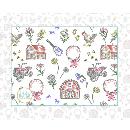 Country Girl Muslin Swaddle Blanket