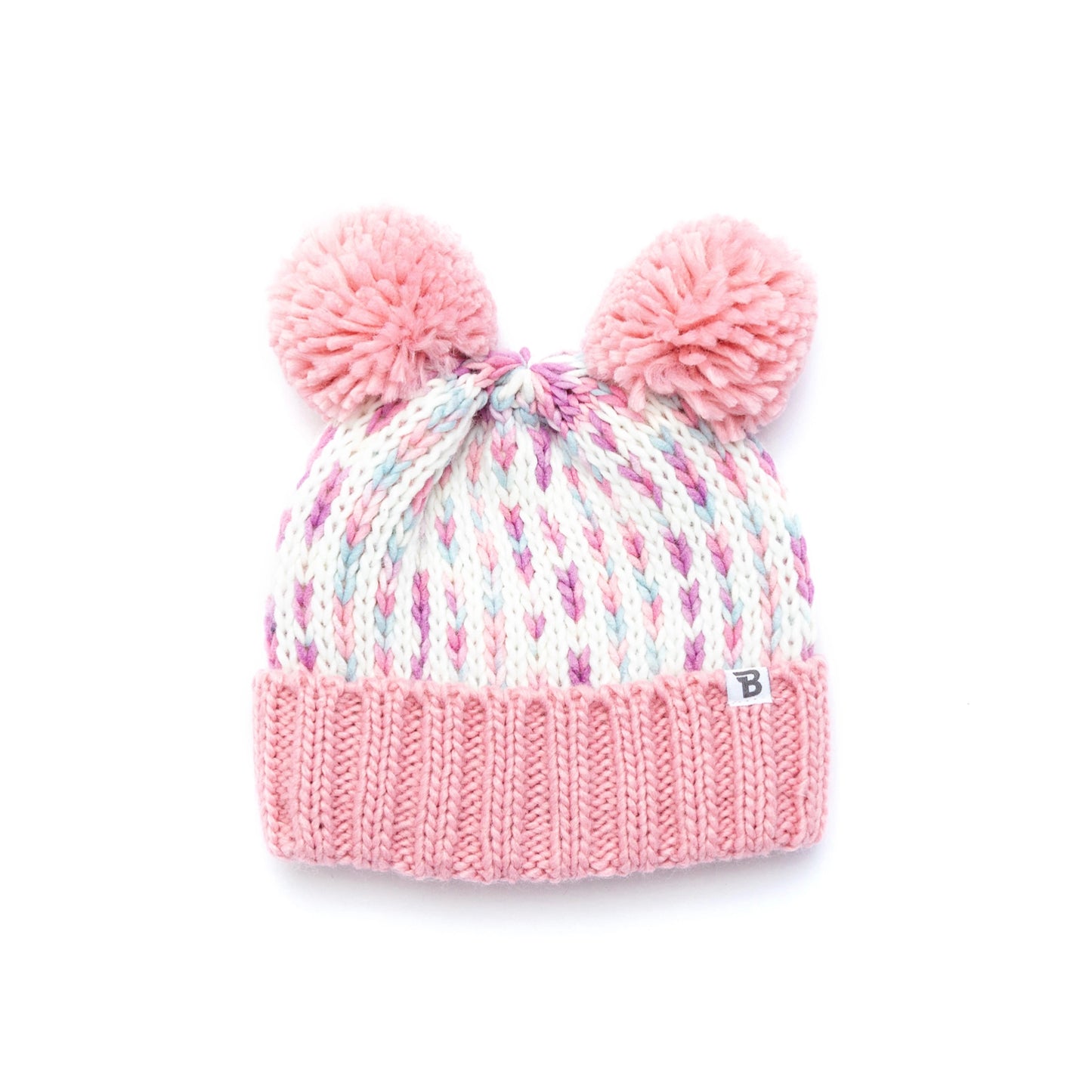 Pink Double Pom Pom Beanie