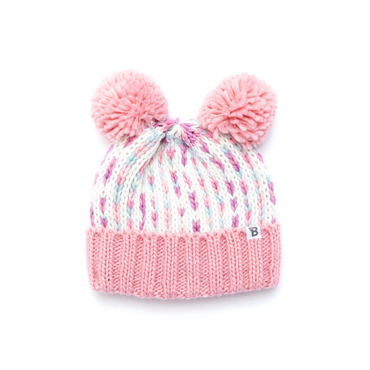 Pink Double Pom Pom Beanie