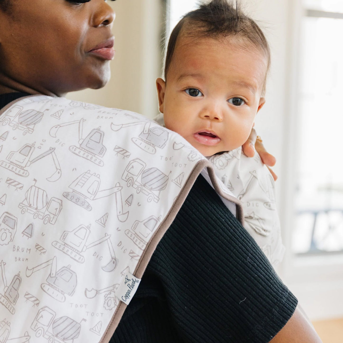 Copper Pearl Single Burp Cloth - Gage
