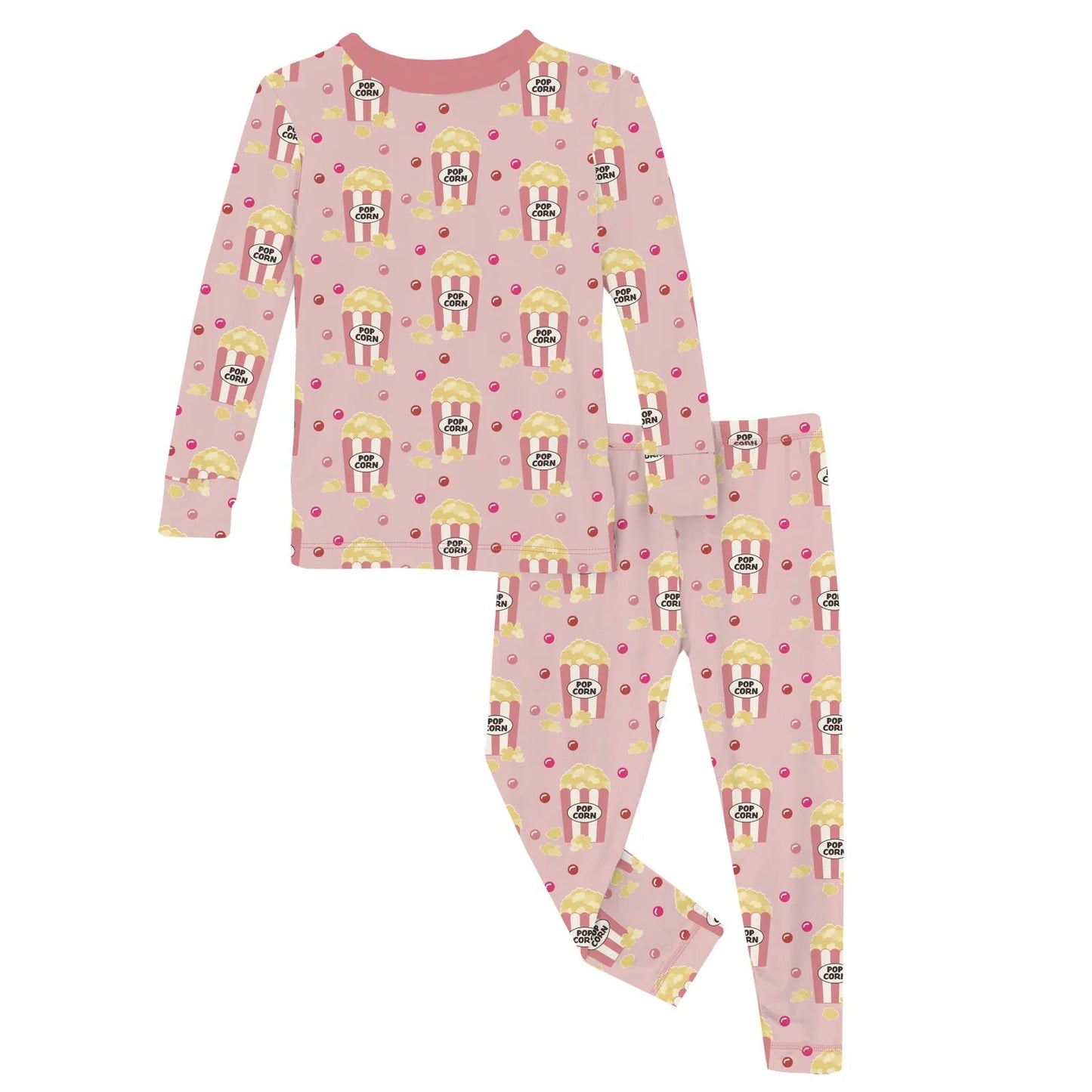 Long Sleeve 2pc Pajama Set | Baby Rose Movie Night