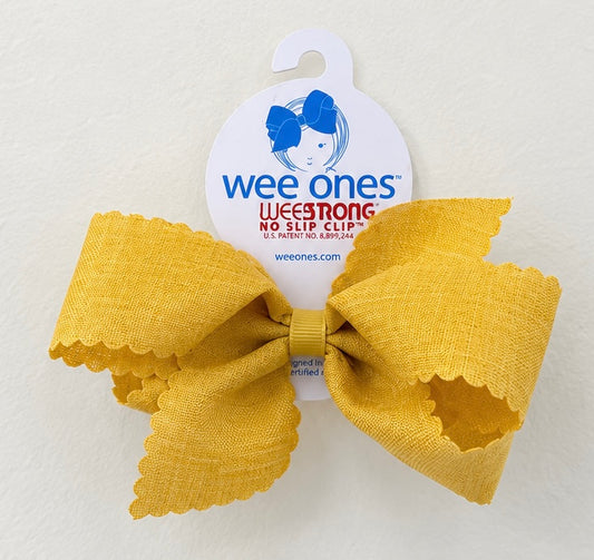 Medium Scallop Edge Linen Bow