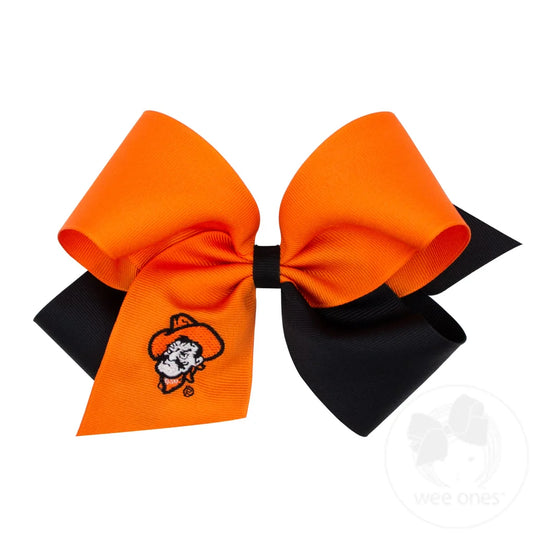 OSU | Two-Tone Embroidered Hair Bow
