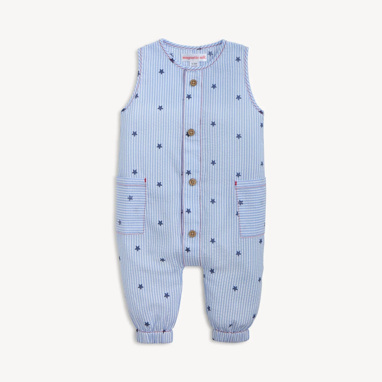 Seersucker Stripe | Magnetic Romper
