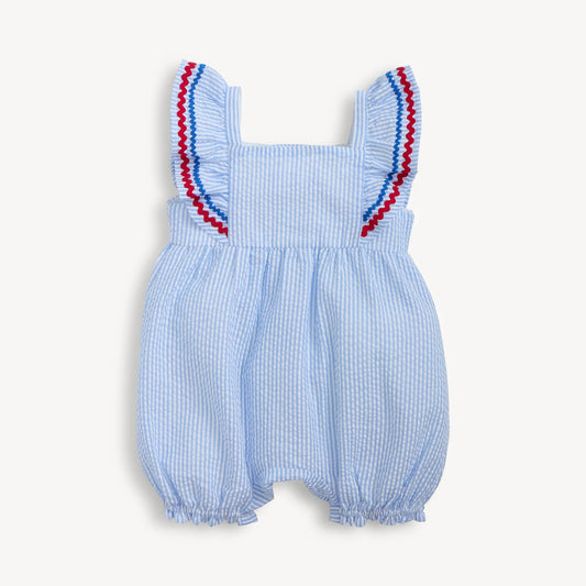 Seersucker Stripe | Magnetic Romper
