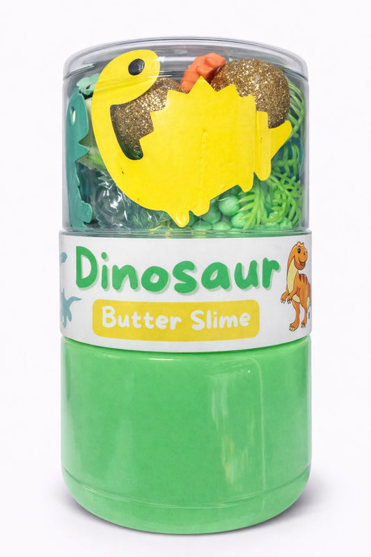 Dinosaur Butter Slime | Sensory Jar