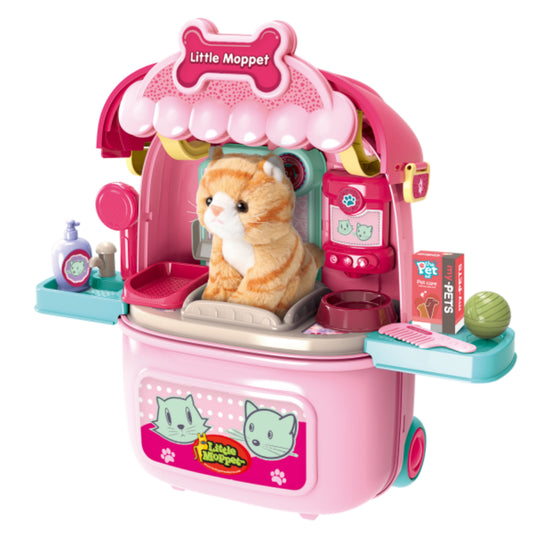 Pink Cat Pet Care Traveler Play Set