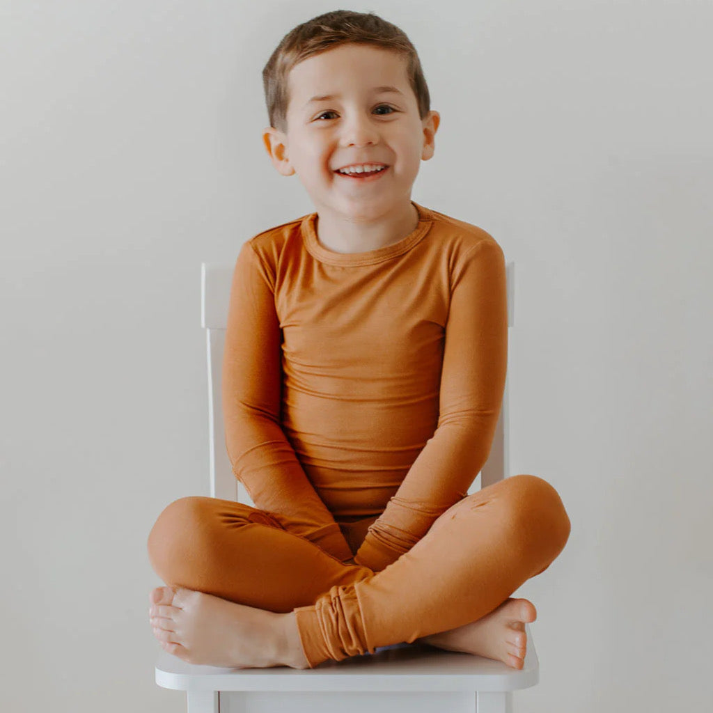 Chestnut Brown Bamboo Toddler PJs