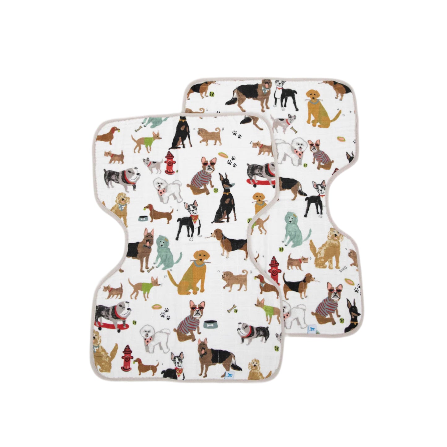 Woof Cotton Muslin Burp Cloth 2 Pack
