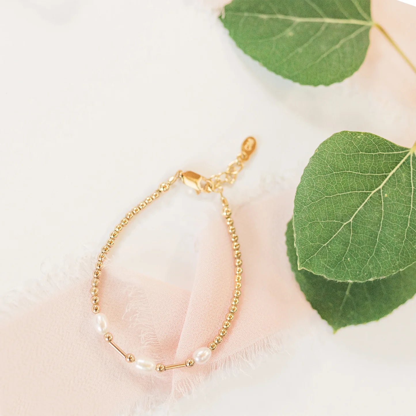 Emery | Little Girls 14k Gold-Plated Pearl | Baby Bracelet for kids