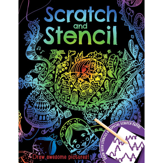 Scratch & Stencil Activity Book