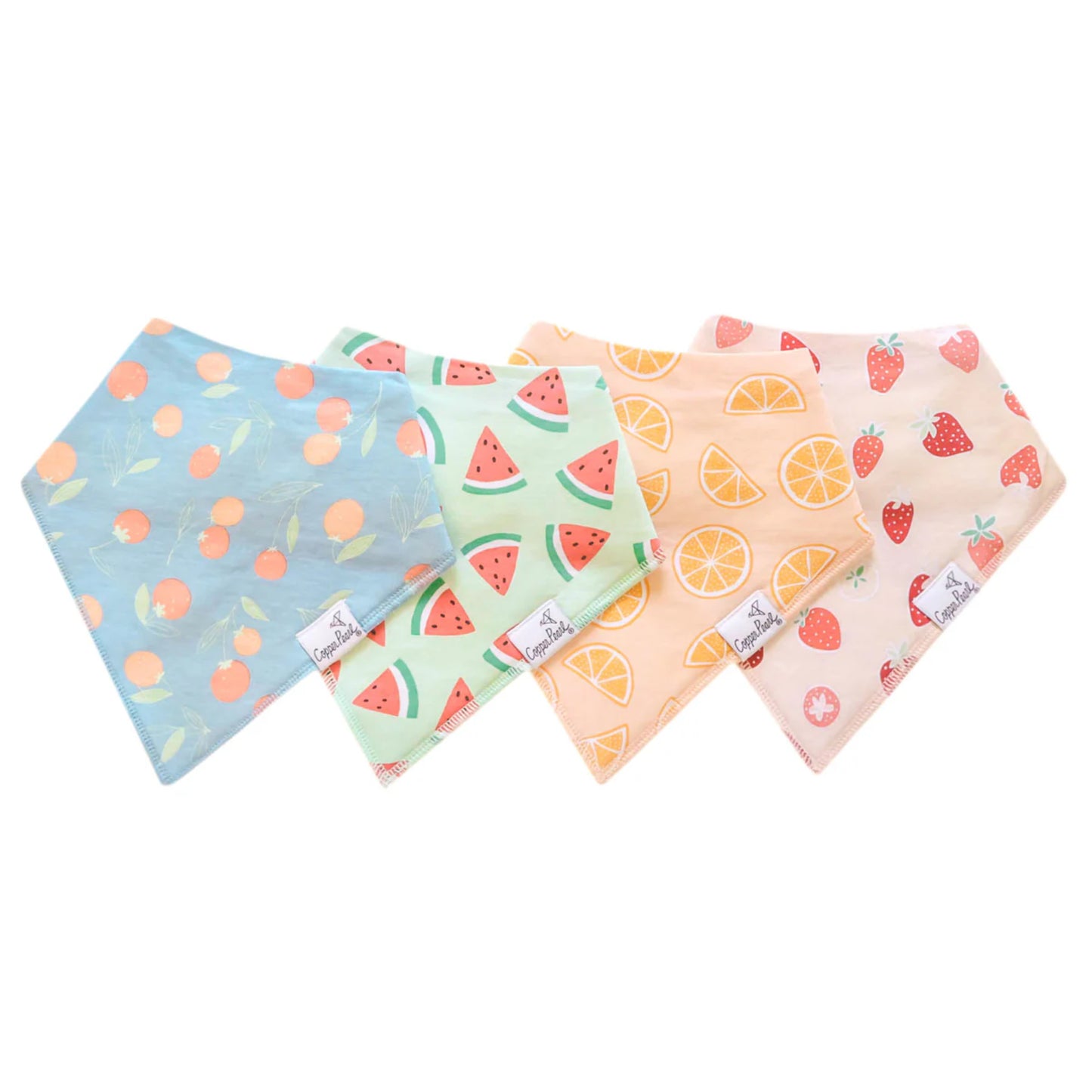 Copper Pearl Single Bandana Bibs - Clementine