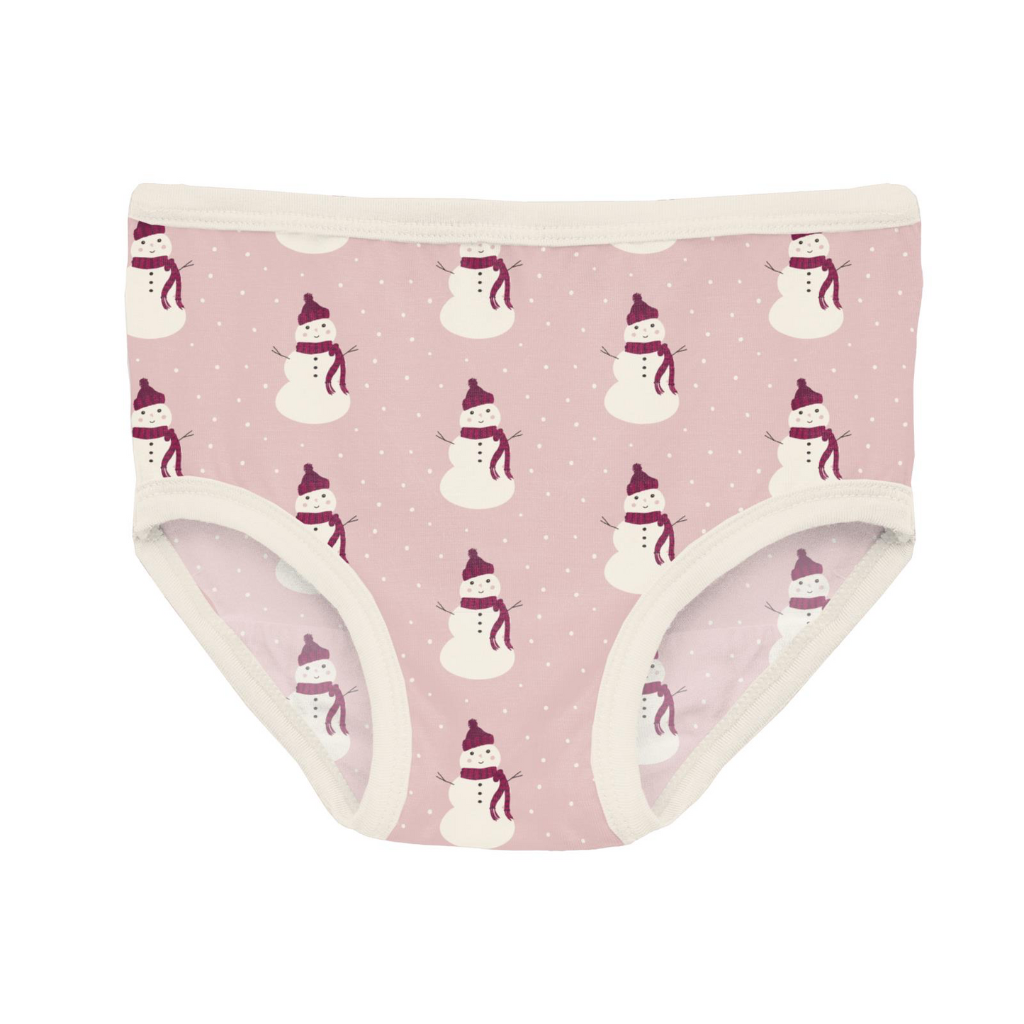 Baby Rose Tiny Snowman Print Girl's Underwear