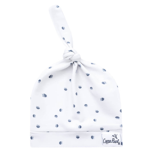 Copper Pearl Top Knot Hat 0-4mo - Haze