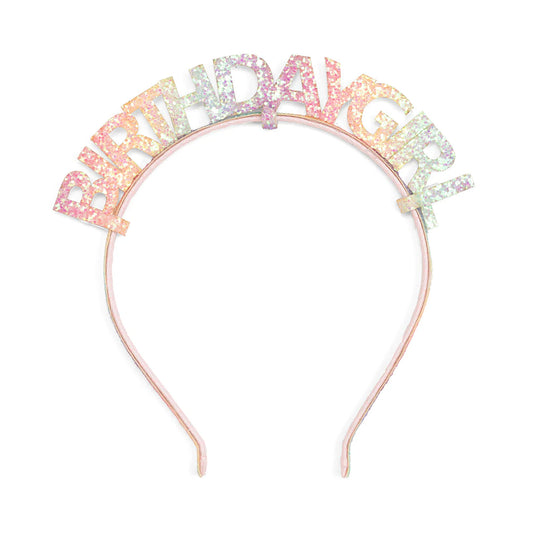 Pastel Rainbow Birthday Girl | Headband