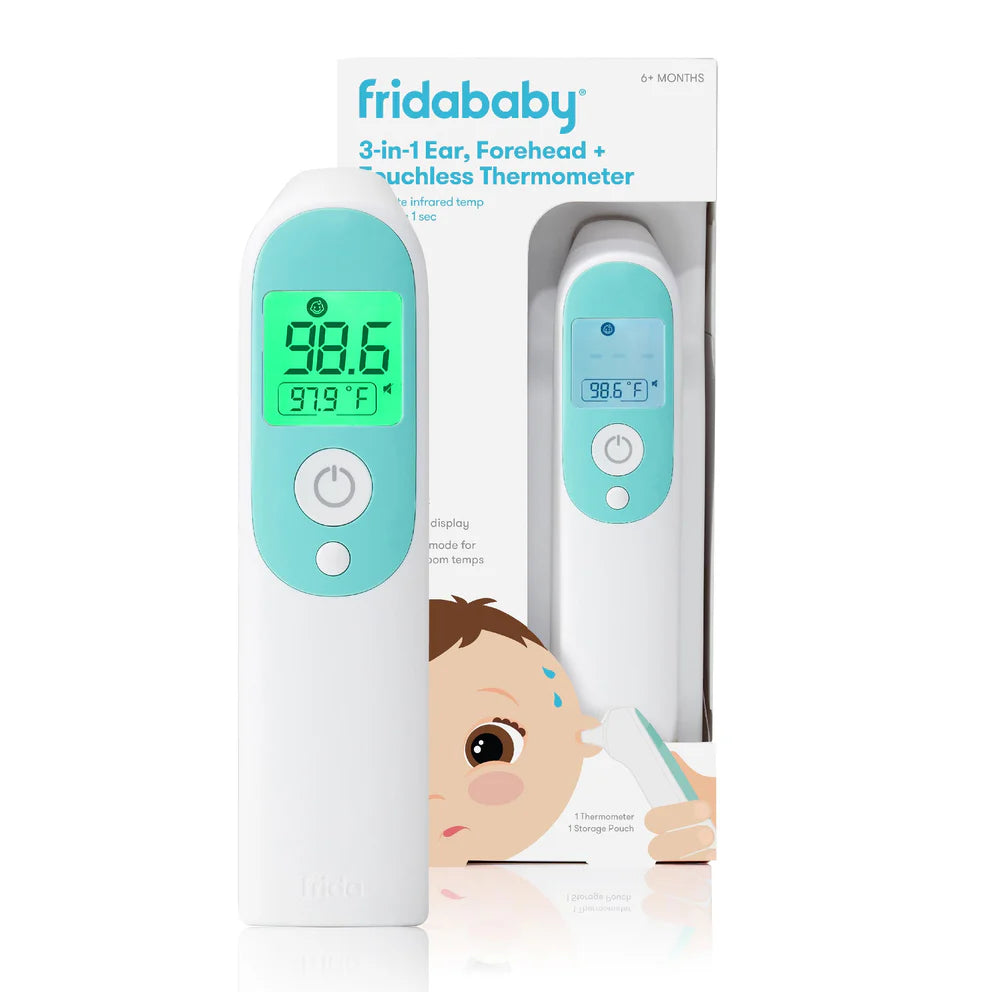 3-in-1 Ear, Forehead + Touchless Infrared Thermometer | Frida Baby