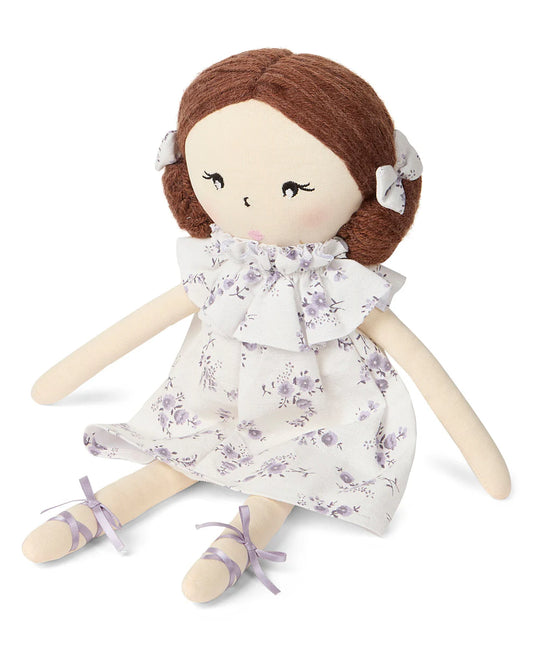 Abagail Cotton & Linen Doll-Lavender