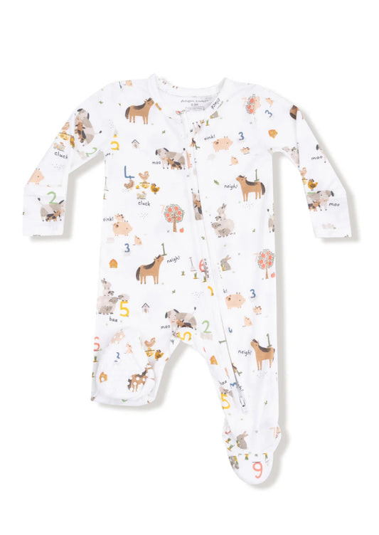 Farm Sounds - 2 Way Zipper Footie