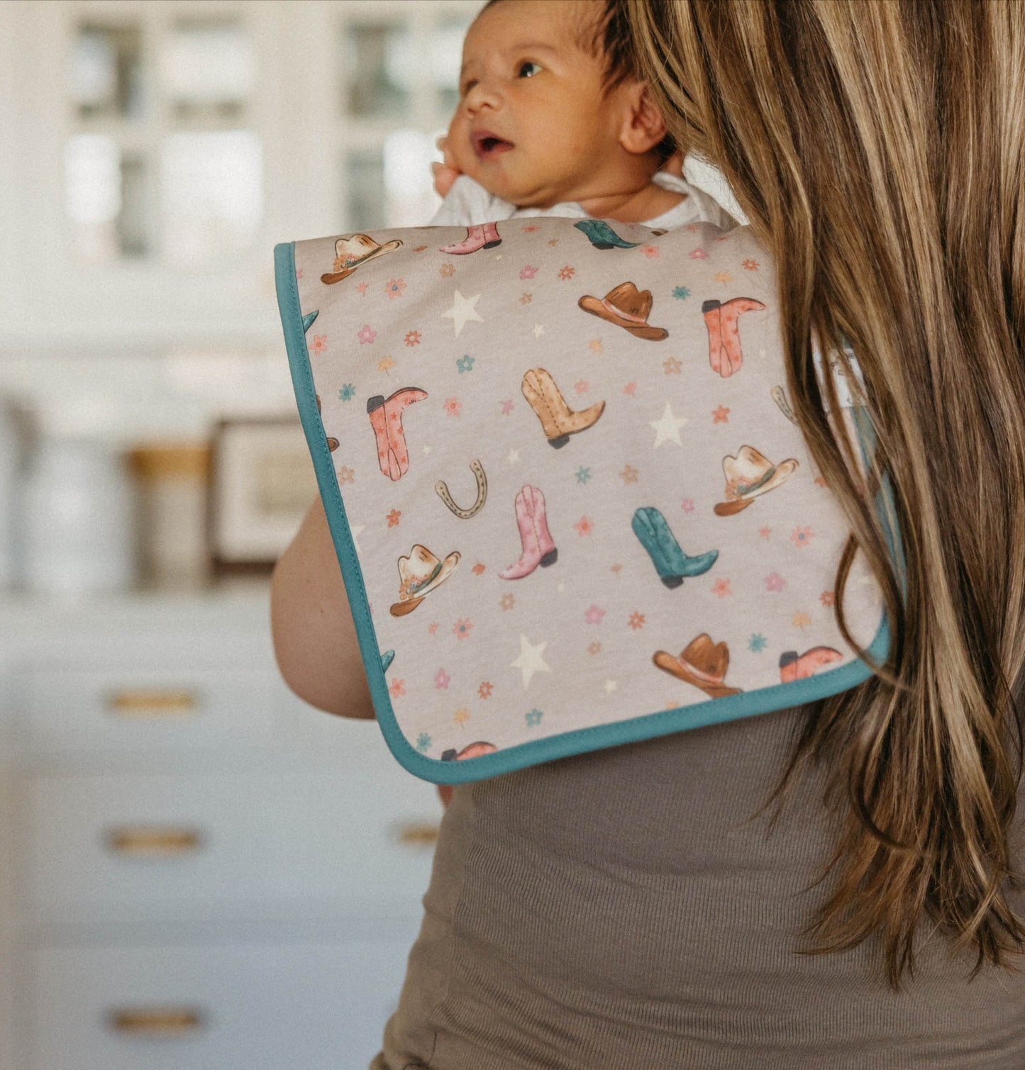 Copper Pearl Single Burp Cloth - Cheyenne