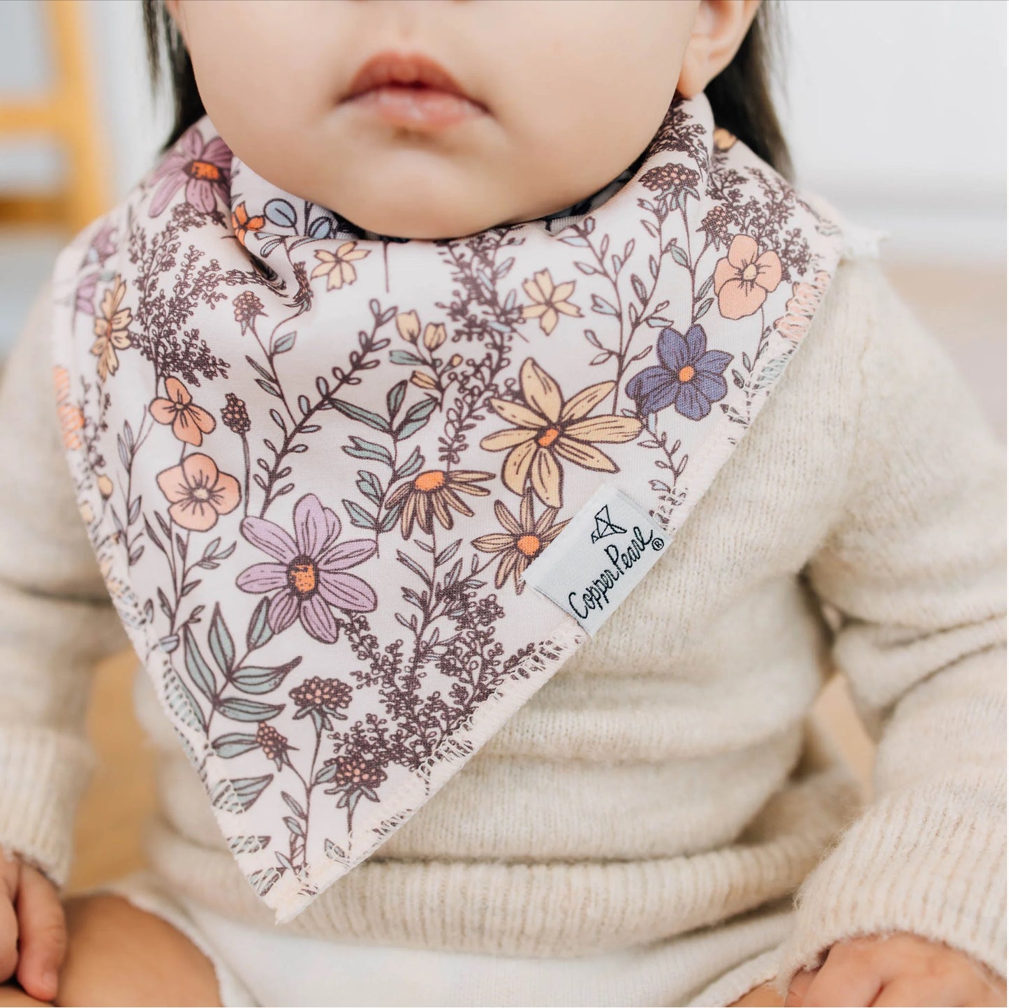 Copper Pearl Single Bandana Bibs | Flora