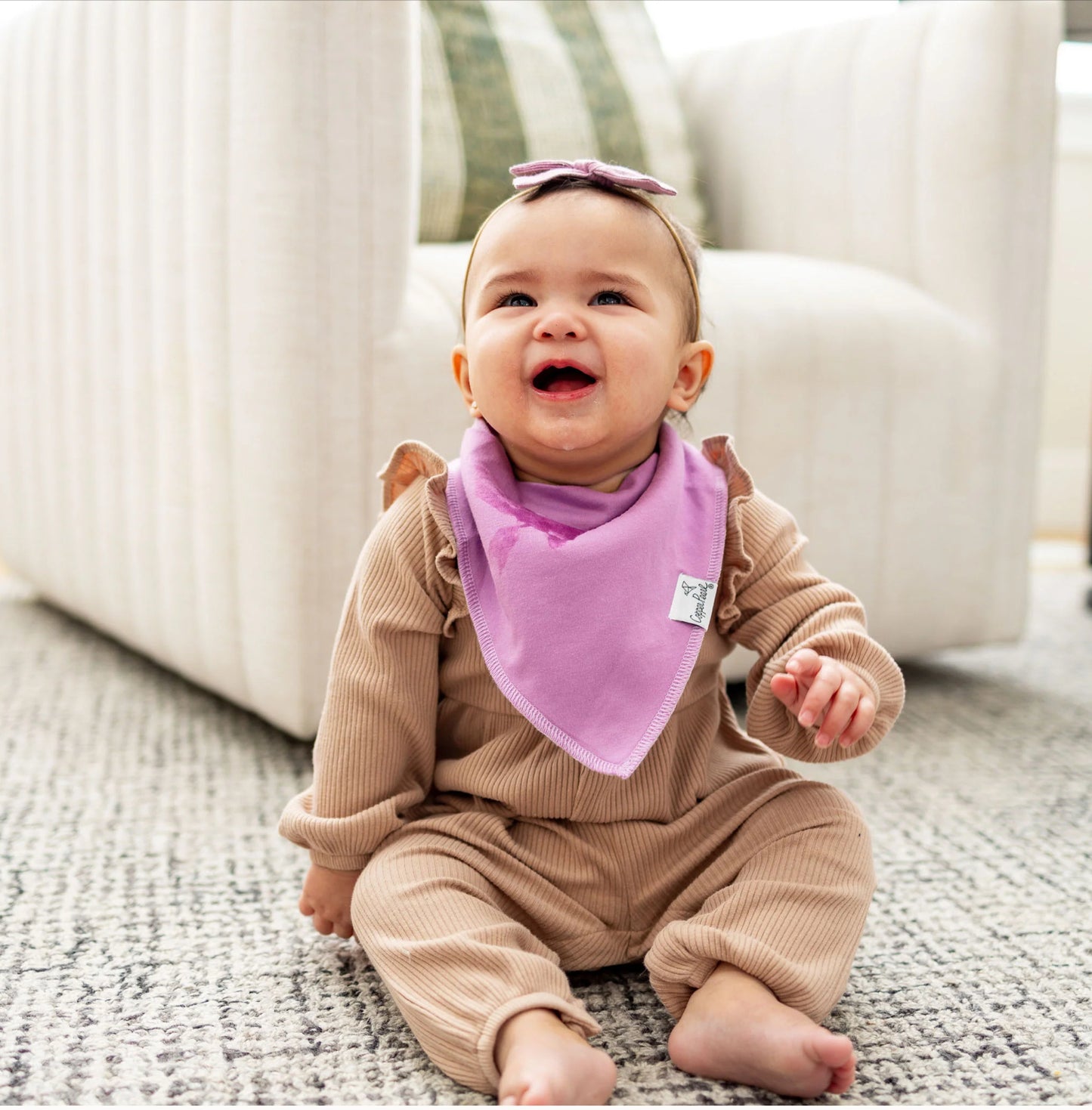 Copper Pearl Single Bandana Bibs | Flora