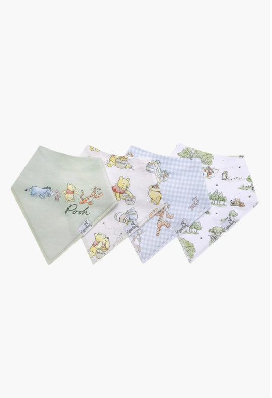 Copper Pearl Single Bandana Bibs - Hundred Acre Wood