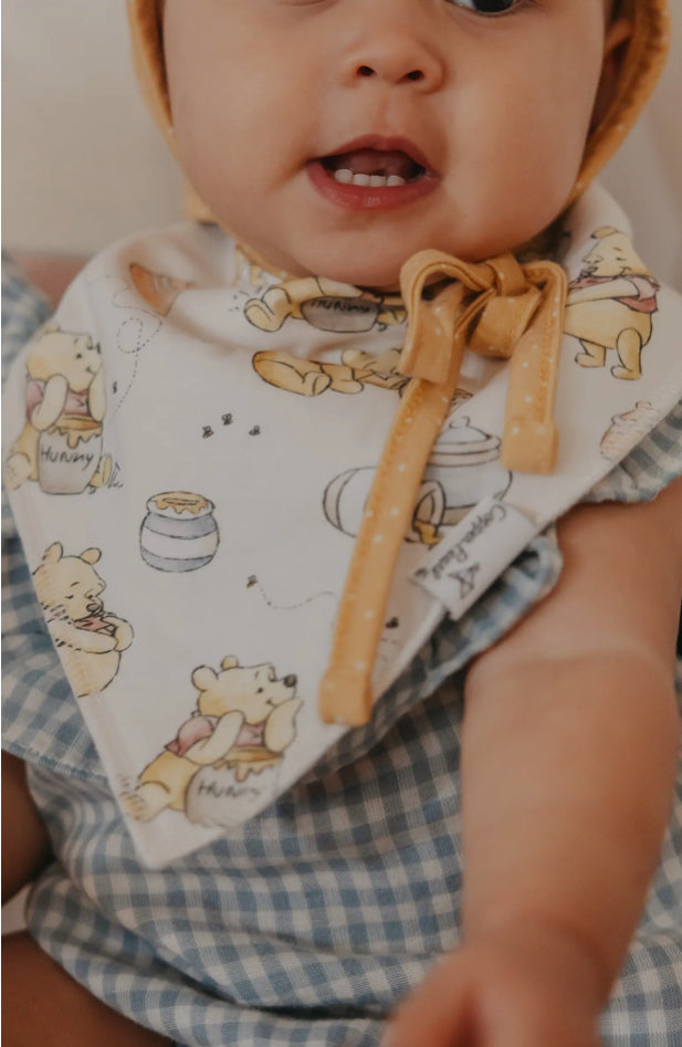 Copper Pearl Single Bandana Bibs - Hundred Acre Wood