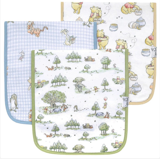 Copper Pearl Single Burp Cloth - Hundred Acre Wood