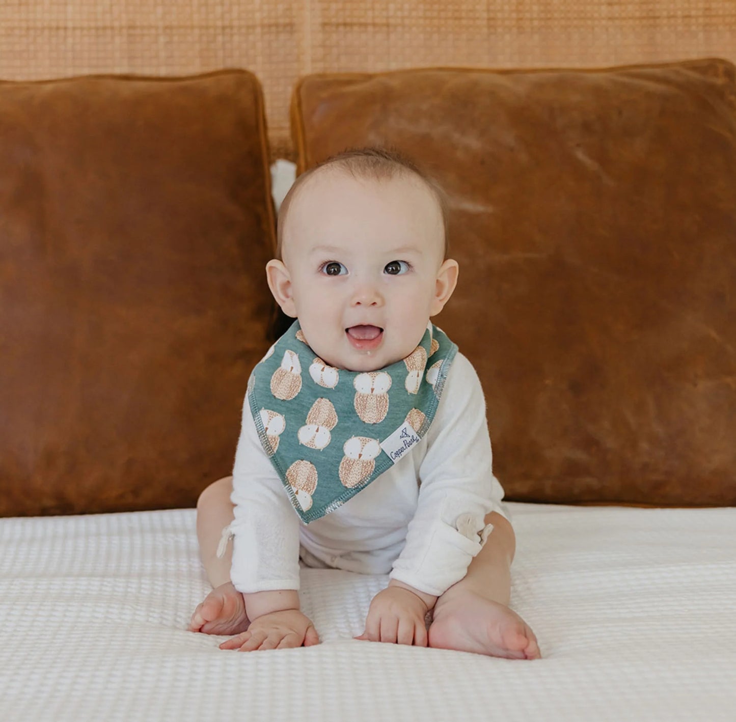 Copper Pearl Single Bandana Bibs - Ivy