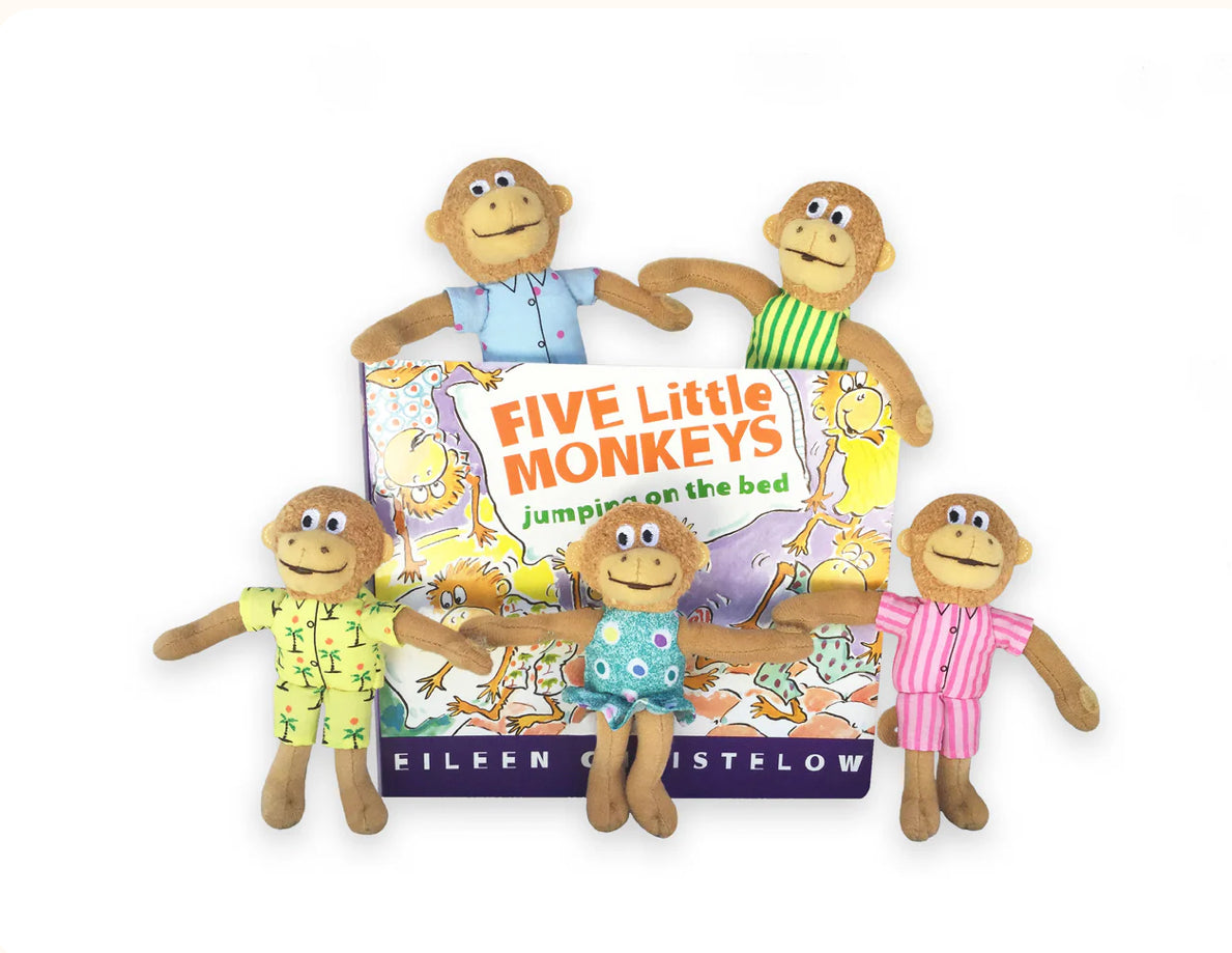 Five Little Monkeys - Finger Puppets & Book