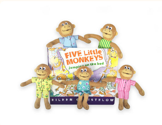 Five Little Monkeys - Finger Puppets & Book
