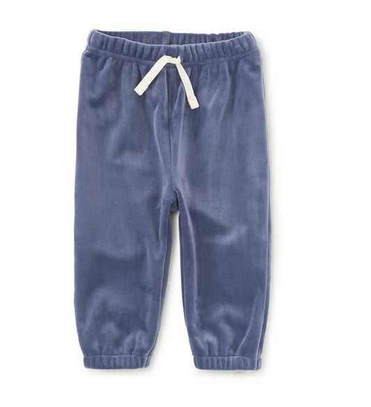 Easy Fit Velour Baby Joggers - Naval Blue