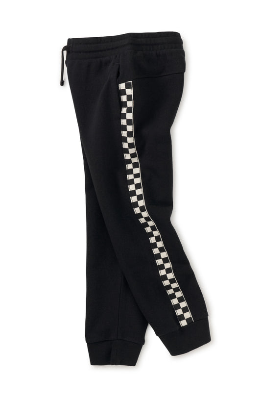 Stripe Out Joggers - Jet Black