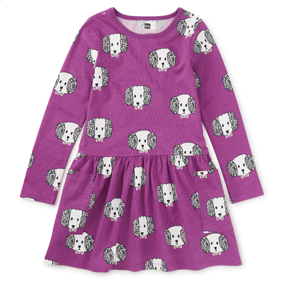 Maltipoo Long Sleeve Pocket Dress