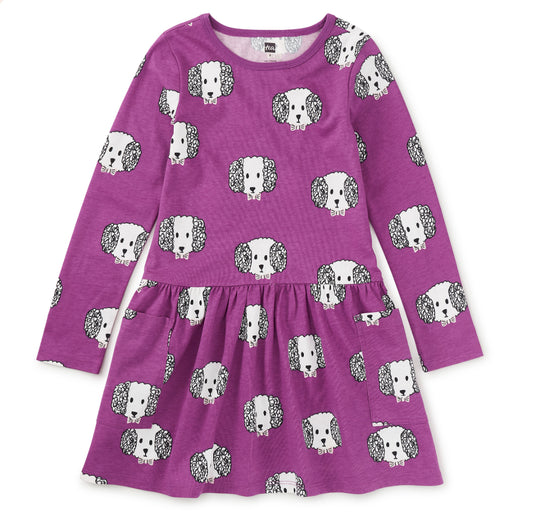 Maltipoo Long Sleeve Pocket Dress