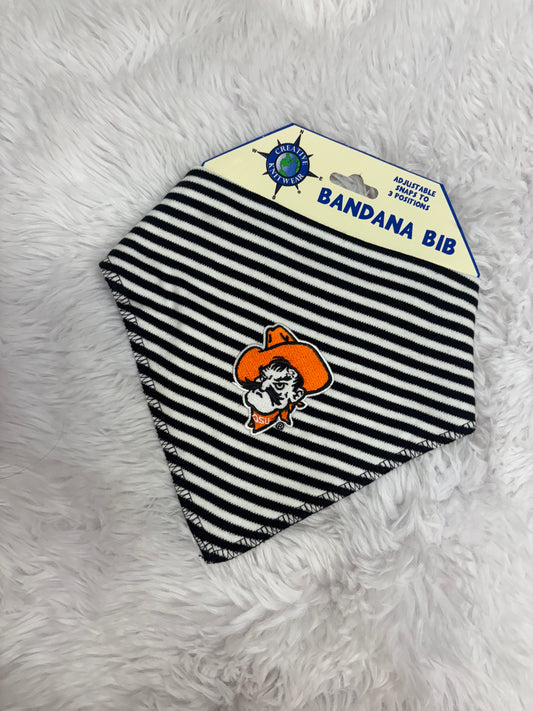 Pistol Pete Black/White Stripe | Bandana Bib